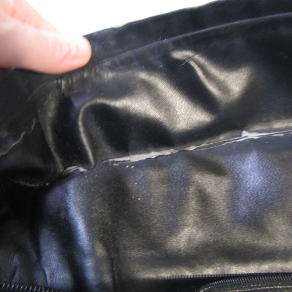 BANANA REPUBLIC Black Leather Knee Boots Sz 10, 4" Heel, Almond Toe - Picture 8 of 15